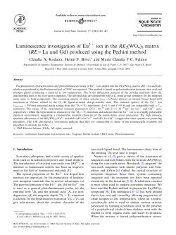 Luminescence investigation of Eu ion in the RE2(WO4)3