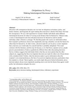 (Im)patience by Proxy: Making Intertemporal Decisions for Others