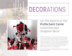 DECORATIONS - Profile Event Center