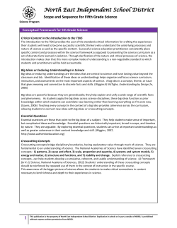 NEISD Scope and Sequence For Fifth Grade Science