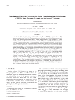 Contribution of Tropical Cyclones to the Global Precipitation from