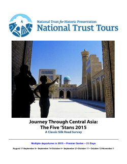 Journey Through Central Asia: The Five `Stans 2015