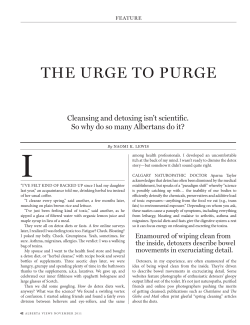 the urge to purge - National Magazine Awards