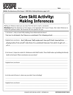 Core Skill activity: Making inferences