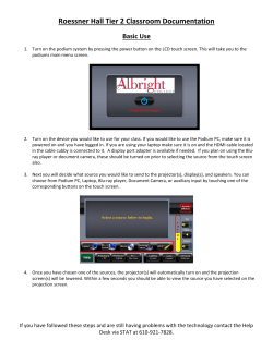 Roessner Hall Tier 2 Classroom Documentation Basic Use