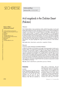 Arid rangelands in the Cholistan Desert (Pakistan)