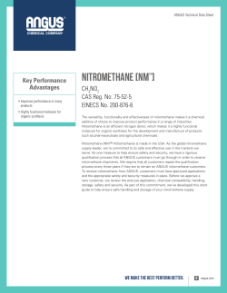 Nitromethane Technical Data Sheet