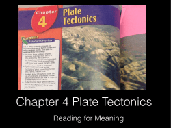 Chapter 4 Section 1 Earth`s Interior "Reading for Meaning"