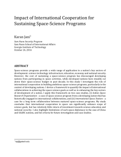 Impact of International Cooperation for Sustaining Space