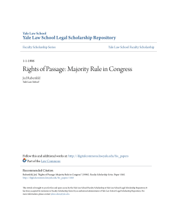 Rights of Passage: Majority Rule in Congress