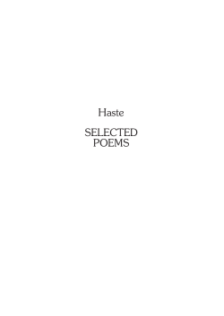 The Selected Poems of Gwendolen Haste - ScholarWorks
