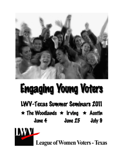 Engaging Young Voters - League of Women Voters of Texas