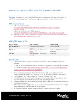ACEs user guide - Magellan in Wyoming