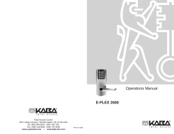 Operations Manual E