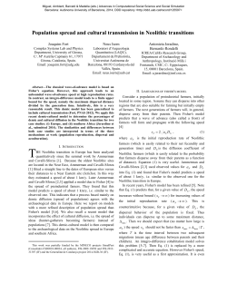 Population spread and cultural transmission in Neolithic transitions
