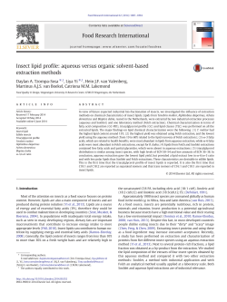 Insect lipid profile: aqueous versus organic