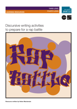 Discursive writing activities to prepare for a rap battle