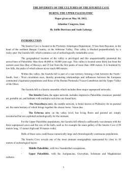 la diversite des cultures de la grotte d`isturitz