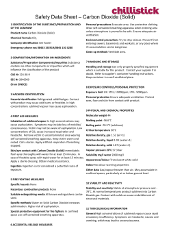 Safety Data Sheet &ndash; Carbon Dioxide (Solid)