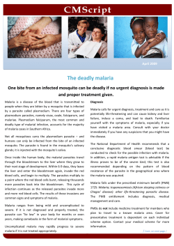 The deadly malaria