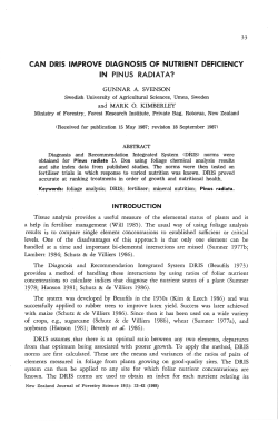 can dris improve diagnosis of nutrient deficiency in