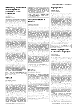 finn-ugric/uralic languages