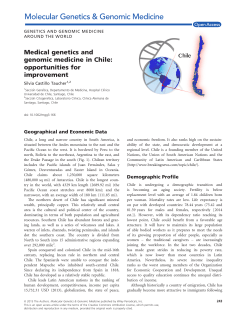 Medical genetics and genomic medicine in Chile