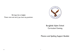 Phonics and Spelling Support Booklet