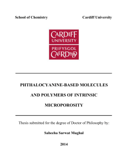 phthalocyanine-based molecules and polymers of intrinsic