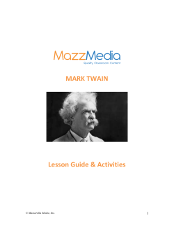 Mark Twain TEACHER`S GUIDE 7-12-11