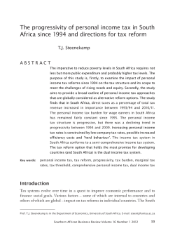 The progressivity of personal income tax in South Africa