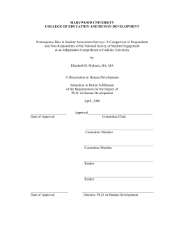Nonresponse Bias in Student Assessment Surveys - NSSE
