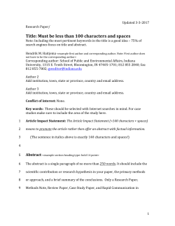 Title: Must be less than 100 characters and spaces