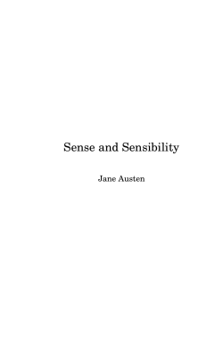 Sense and Sensibility