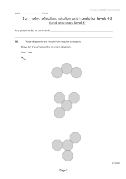 Symmetry, reflection, rotation and translation levels 4