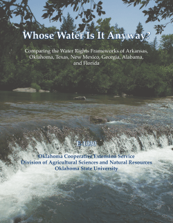 Whose Water Is It Anyway? - Oklahoma State University