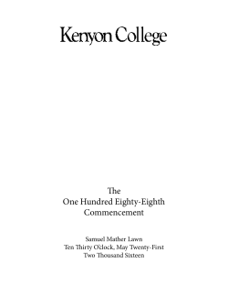 The One Hundred Eighty-Eighth Commencement