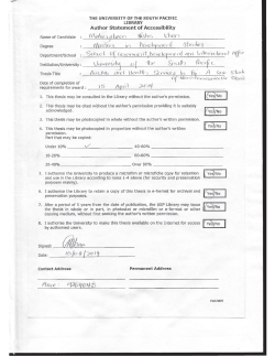 AusAID AND HEALTH SERVICES IN FIJI