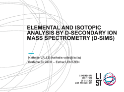 ELEMENTAL AND ISOTOPIC ANALYSIS BY D