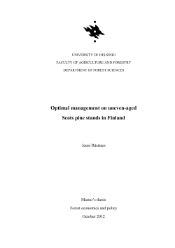 Optimal management on uneven-aged Scots pine stands in