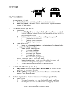 CHAPTER 8 Political Parties