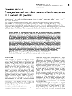 Changes in coral microbial communities in response to a