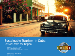 Tourism Opportunity in Cuba - Center for Responsible Travel