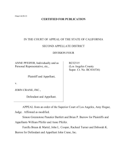 California Appellate Court Affirms Judgment Against John Crane in