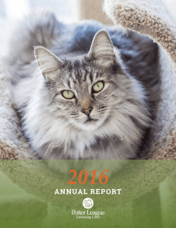annual report - Potter League for Animals