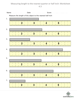 Measuring length to the nearest quarter or half inch