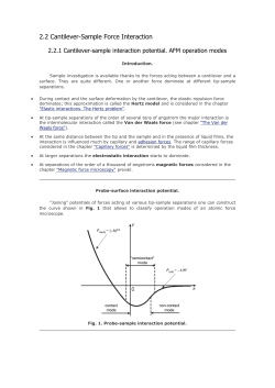 2.2 Cantilever-Sample Force Interaction