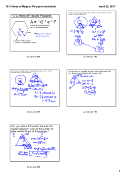 10-3 Areas of Regular Polygons.notebook