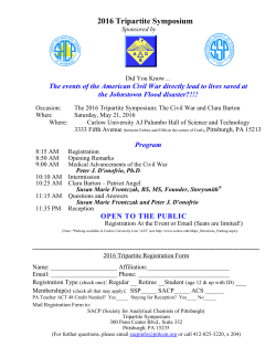 Info and Reservation Form - Society for Analytical Chemists of