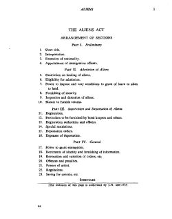 The Aliens Act